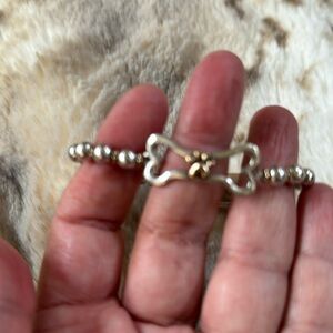 Bone and paw bead bracelet